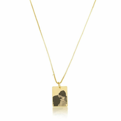 Engraved Photo Necklace