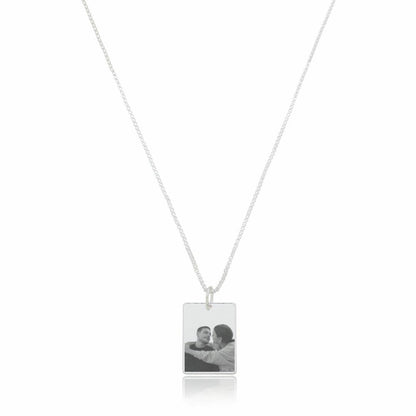 Engraved Photo Necklace