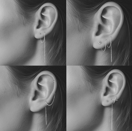 Threader Earrings 925 Sterling Silver