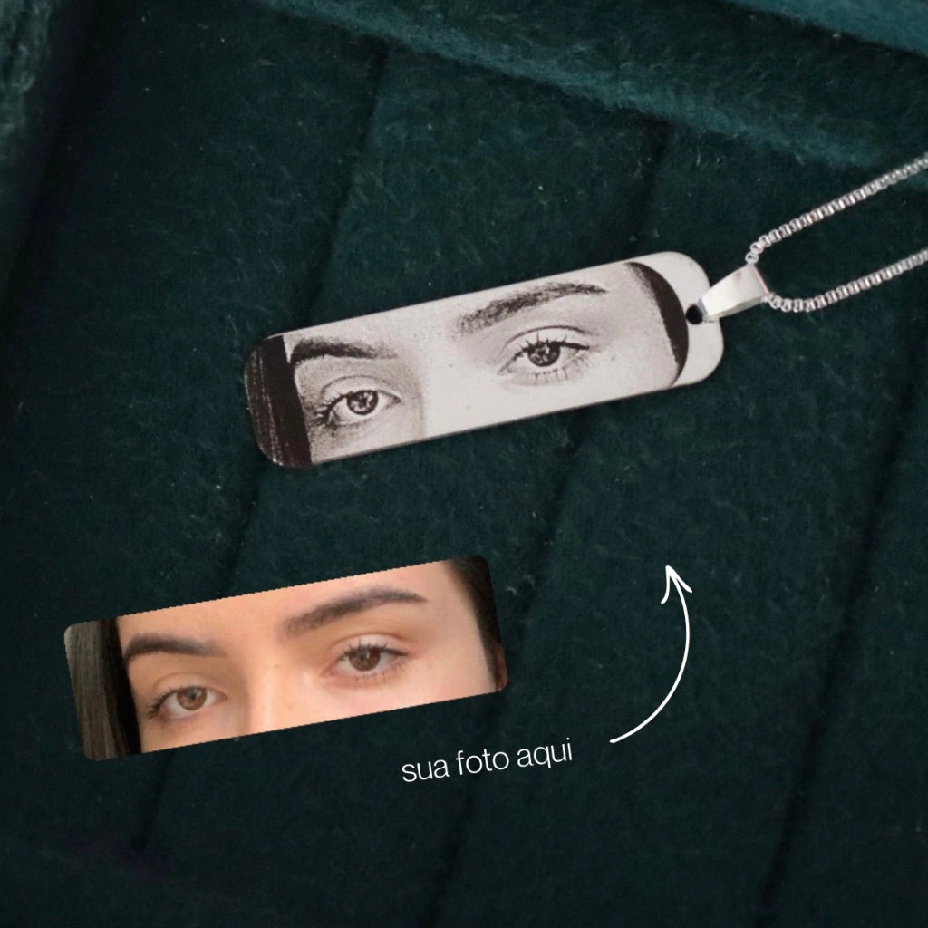 Couple Engraved Eye Necklace